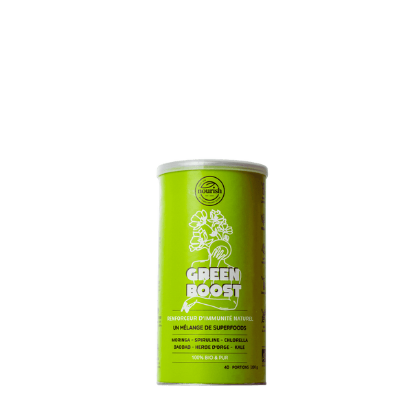 Green Boost 100% Bio - Spiruline, Moringa, Chlorella, Herbe d'orge & Kale - E-picerie Fine